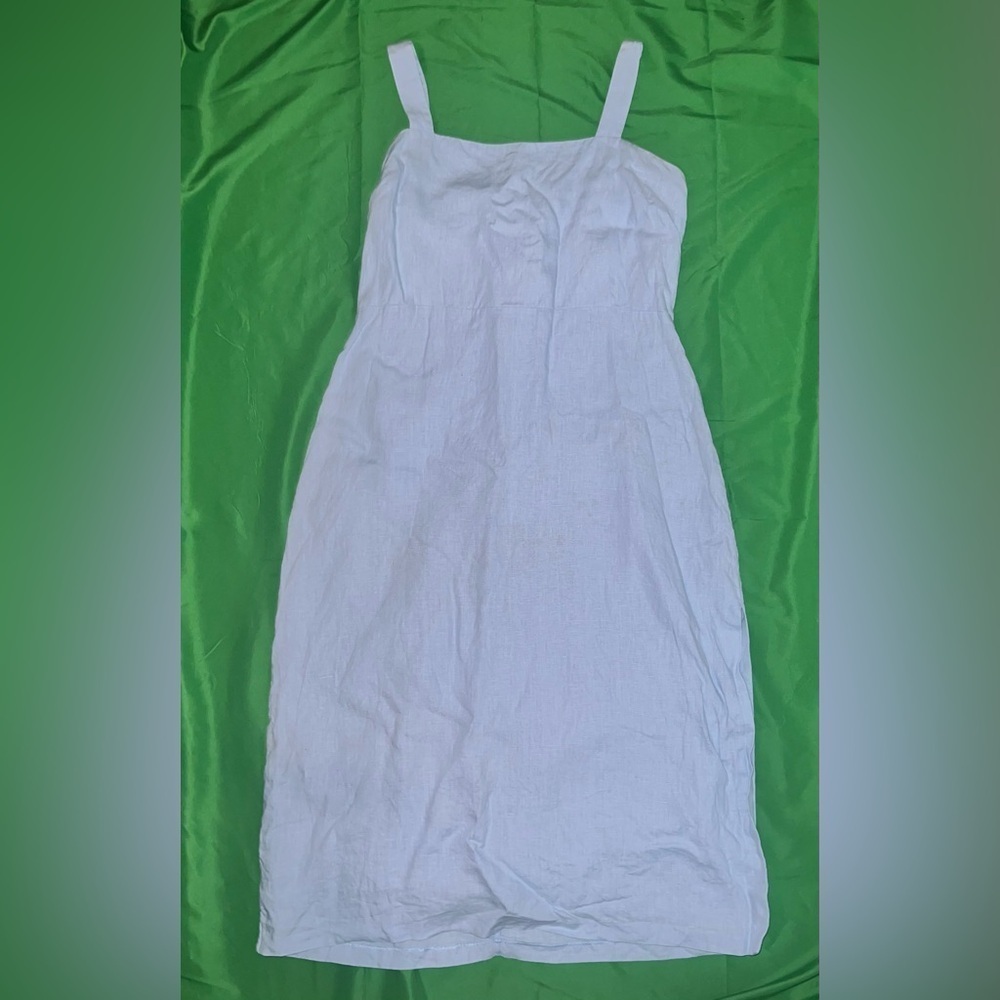 Abercrombie & Fitch The Linen Collection Light BlueSleeveless Dress size XLTall